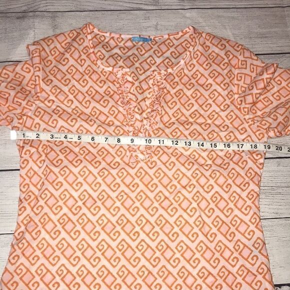 J. McLaughlin Geometric Lightweight Tunic Top - Picture 5 of 8